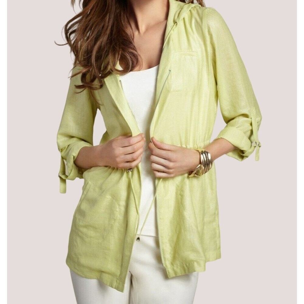 Chicos Travelers Ava Jacket Womens Size Medium Ultra Lightweight Green - Picture 3 of 8
